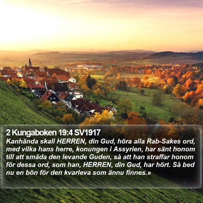 2 Kungaboken 19:4 SV1917 Bible Verse Image
