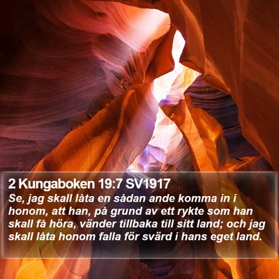 2 Kungaboken 19:7 SV1917 Bible Verse Image