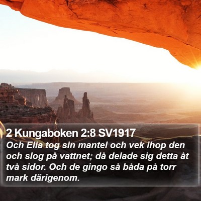 2 Kungaboken 2:8 SV1917 Bible Verse Image
