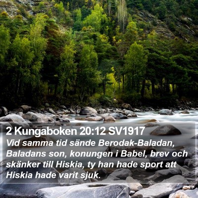 2 Kungaboken 20:12 SV1917 Bible Verse Image