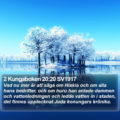 2 Kungaboken 20:20 SV1917 Bible Verse Image