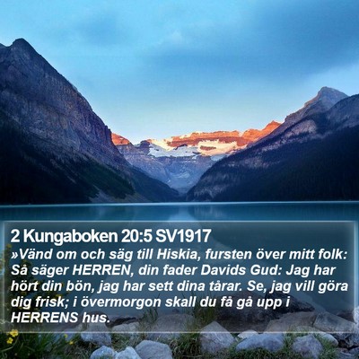 2 Kungaboken 20:5 SV1917 Bible Verse Image