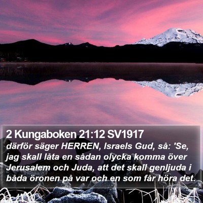 2 Kungaboken 21:12 SV1917 Bible Verse Image