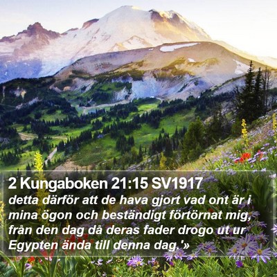 2 Kungaboken 21:15 SV1917 Bible Verse Image