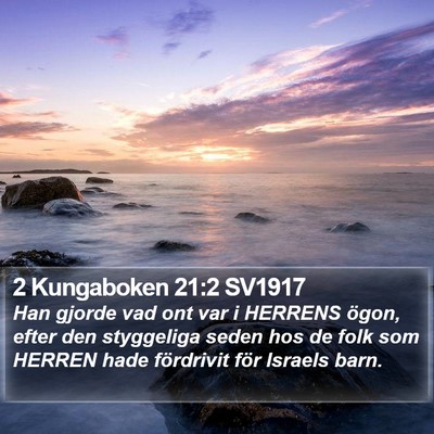 2 Kungaboken 21:2 SV1917 Bible Verse Image