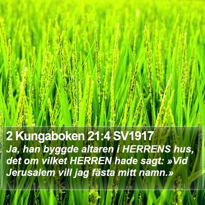 2 Kungaboken 21:4 SV1917 Bible Verse Image