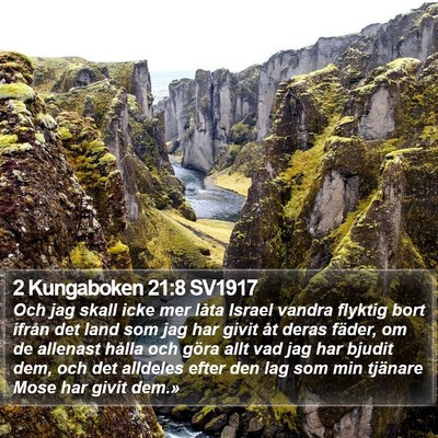 2 Kungaboken 21:8 SV1917 Bible Verse Image
