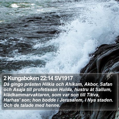 2 Kungaboken 22:14 SV1917 Bible Verse Image
