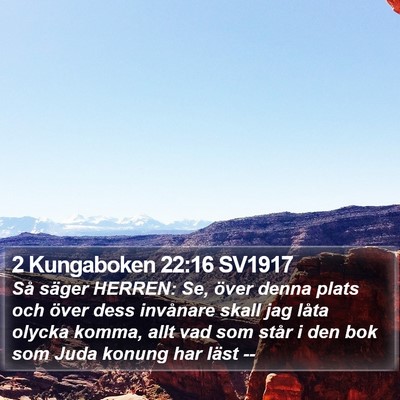 2 Kungaboken 22:16 SV1917 Bible Verse Image
