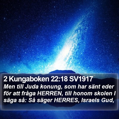 2 Kungaboken 22:18 SV1917 Bible Verse Image