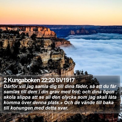 2 Kungaboken 22:20 SV1917 Bible Verse Image