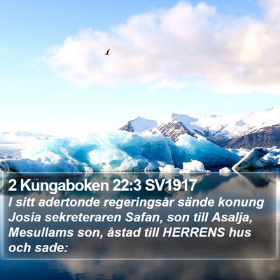 2 Kungaboken 22:3 SV1917 Bible Verse Image