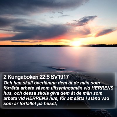 2 Kungaboken 22:5 SV1917 Bible Verse Image
