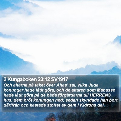 2 Kungaboken 23:12 SV1917 Bible Verse Image
