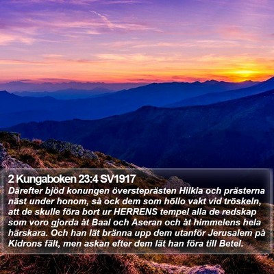 2 Kungaboken 23:4 SV1917 Bible Verse Image