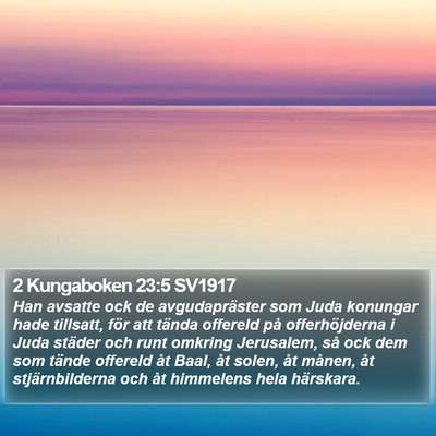 2 Kungaboken 23:5 SV1917 Bible Verse Image
