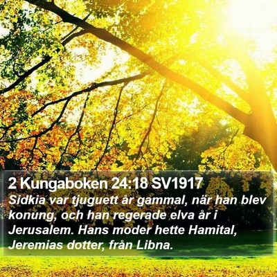 2 Kungaboken 24:18 SV1917 Bible Verse Image