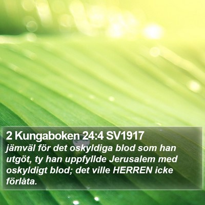 2 Kungaboken 24:4 SV1917 Bible Verse Image
