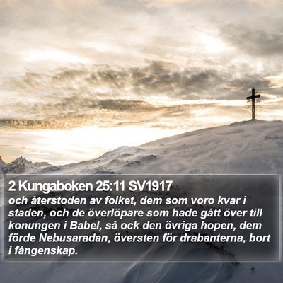 2 Kungaboken 25:11 SV1917 Bible Verse Image