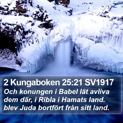 2 Kungaboken 25:21 SV1917 Bible Verse Image