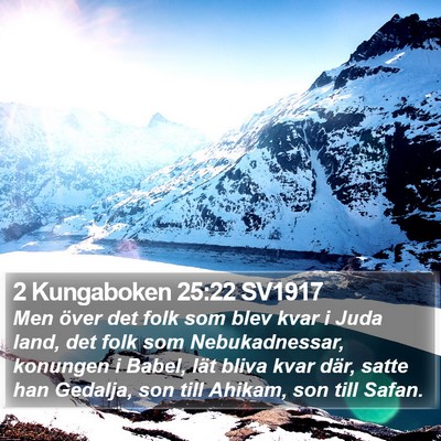 2 Kungaboken 25:22 SV1917 Bible Verse Image