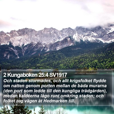 2 Kungaboken 25:4 SV1917 Bible Verse Image