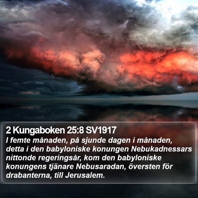 2 Kungaboken 25:8 SV1917 Bible Verse Image