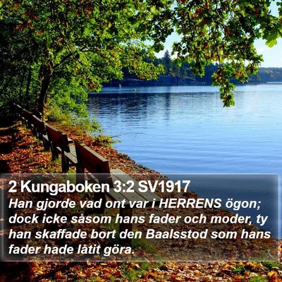 2 Kungaboken 3:2 SV1917 Bible Verse Image