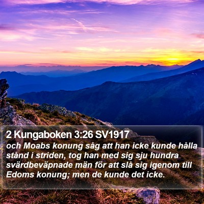 2 Kungaboken 3:26 SV1917 Bible Verse Image