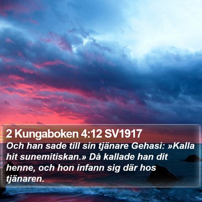 2 Kungaboken 4:12 SV1917 Bible Verse Image