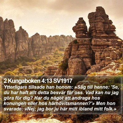 2 Kungaboken 4:13 SV1917 Bible Verse Image