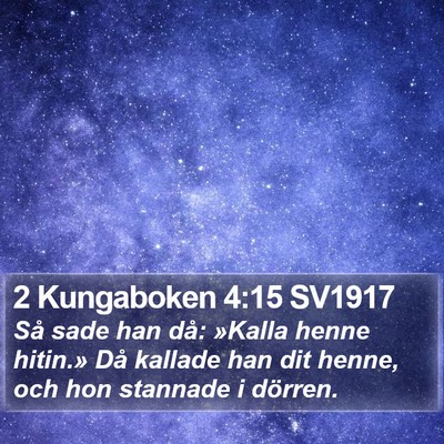 2 Kungaboken 4:15 SV1917 Bible Verse Image