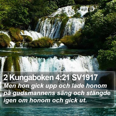 2 Kungaboken 4:21 SV1917 Bible Verse Image