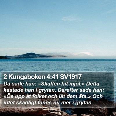 2 Kungaboken 4:41 SV1917 Bible Verse Image