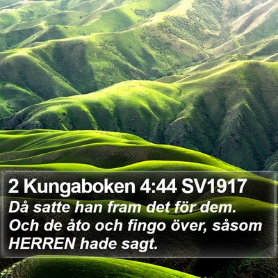 2 Kungaboken 4:44 SV1917 Bible Verse Image