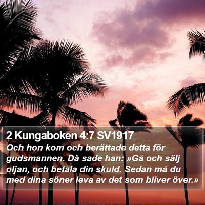 2 Kungaboken 4:7 SV1917 Bible Verse Image