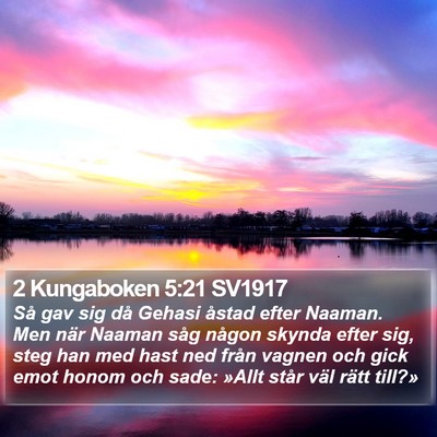 2 Kungaboken 5:21 SV1917 Bible Verse Image