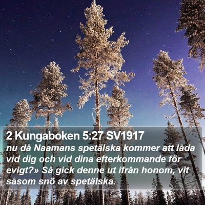 2 Kungaboken 5:27 SV1917 Bible Verse Image