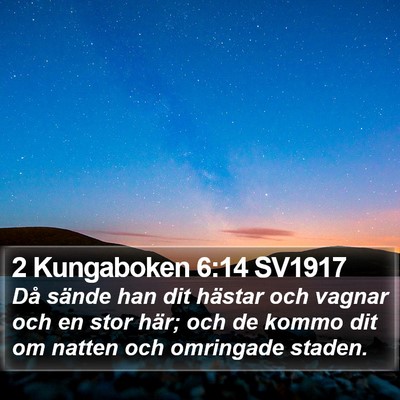 2 Kungaboken 6:14 SV1917 Bible Verse Image