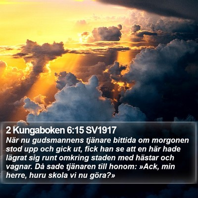 2 Kungaboken 6:15 SV1917 Bible Verse Image