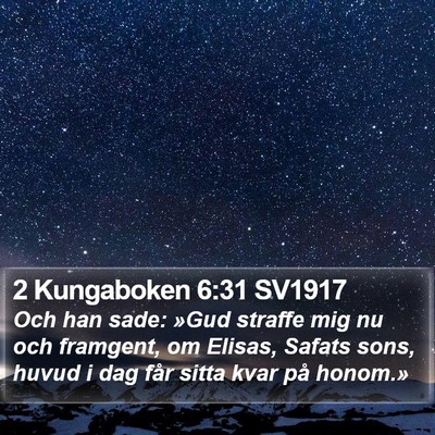 2 Kungaboken 6:31 SV1917 Bible Verse Image
