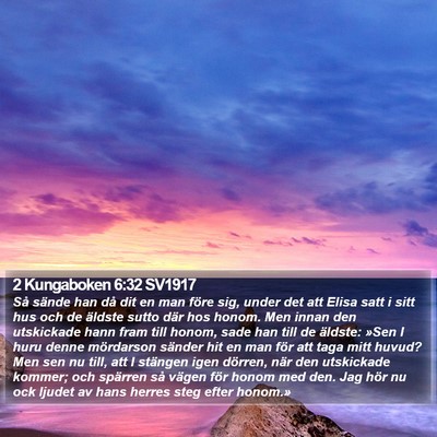 2 Kungaboken 6:32 SV1917 Bible Verse Image