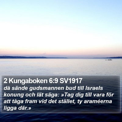 2 Kungaboken 6:9 SV1917 Bible Verse Image