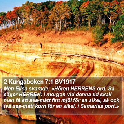 2 Kungaboken 7:1 SV1917 Bible Verse Image
