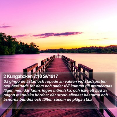 2 Kungaboken 7:10 SV1917 Bible Verse Image