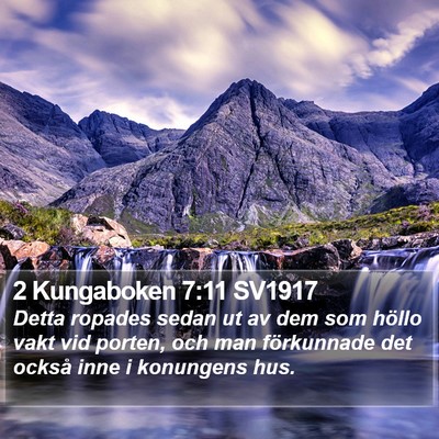 2 Kungaboken 7:11 SV1917 Bible Verse Image