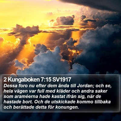 2 Kungaboken 7:15 SV1917 Bible Verse Image