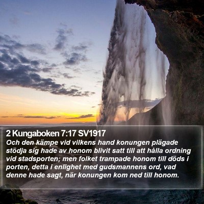 2 Kungaboken 7:17 SV1917 Bible Verse Image