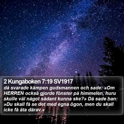 2 Kungaboken 7:19 SV1917 Bible Verse Image