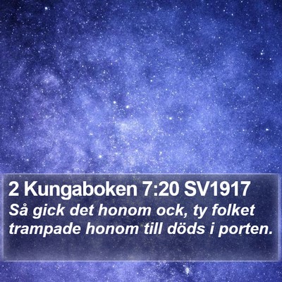 2 Kungaboken 7:20 SV1917 Bible Verse Image